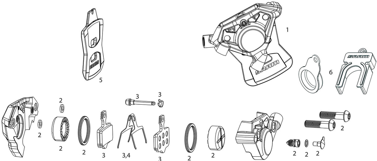 Sram schijfrem rival axs e1 . brakes disc rival axs e1 left rear