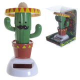 Cactus met sombrero zonnecel zonnevriend poppetje