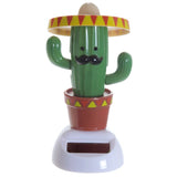 Cactus met sombrero zonnecel zonnevriend poppetje