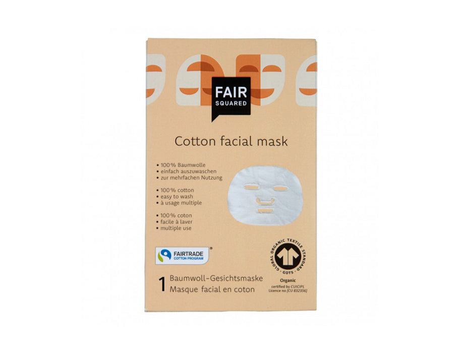 Fair squared katoenen gezichtsmasker (doekmasker)
