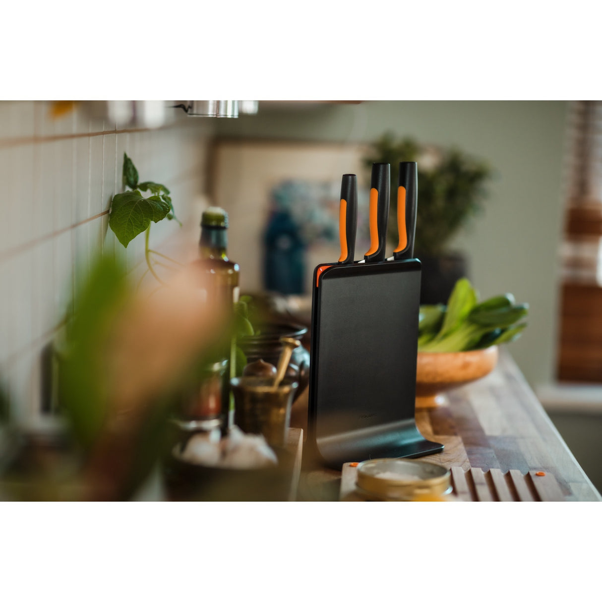Fiskars Functional Form Kunststof messenblok met 3 messen