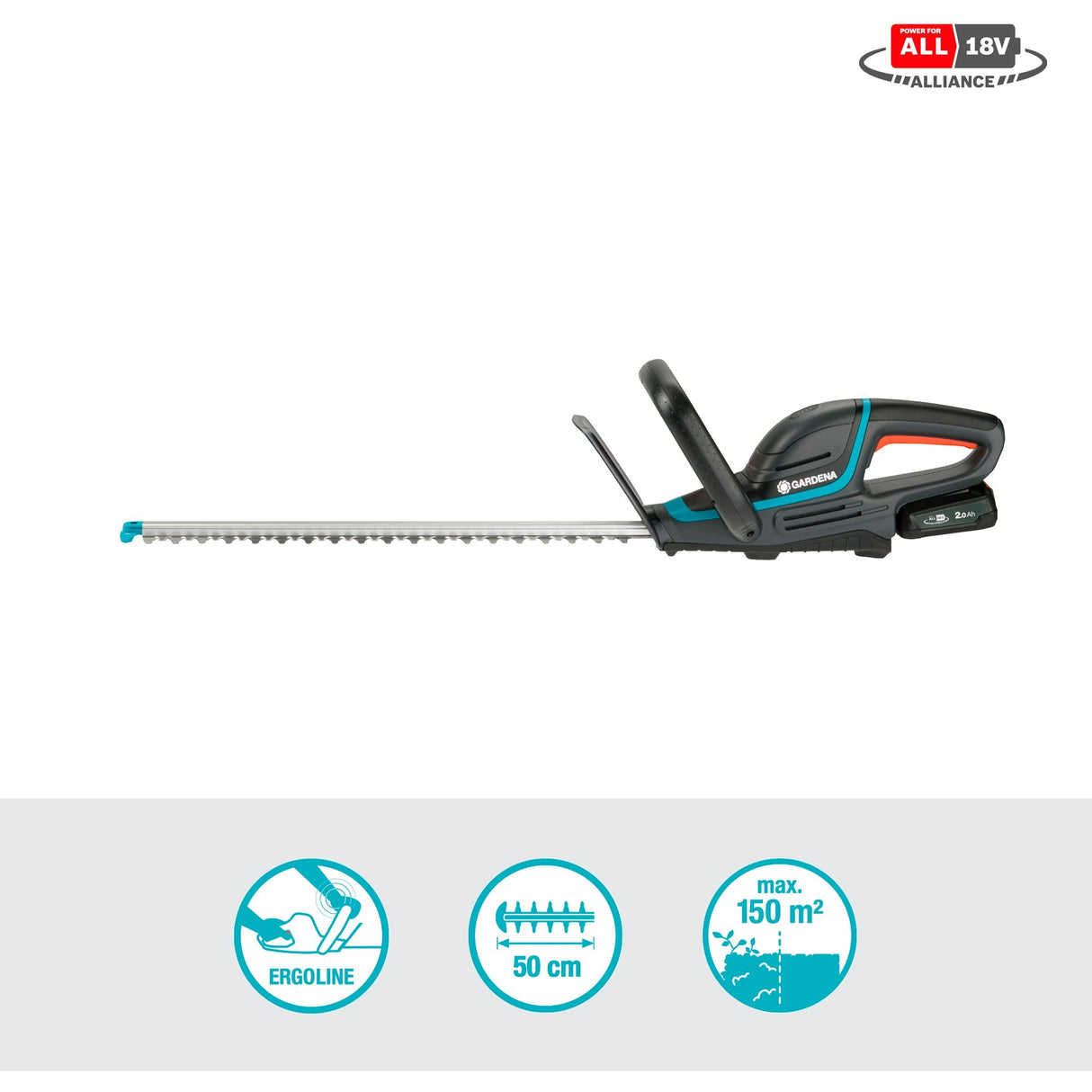 GARDENA Accu heggenschaar ComfortCut 50 18V P4A set