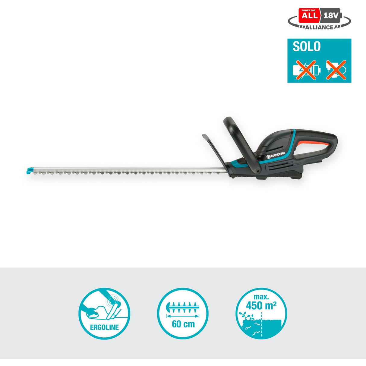 GARDENA Accu heggenschaar ComfortCut 60 18V P4A solo