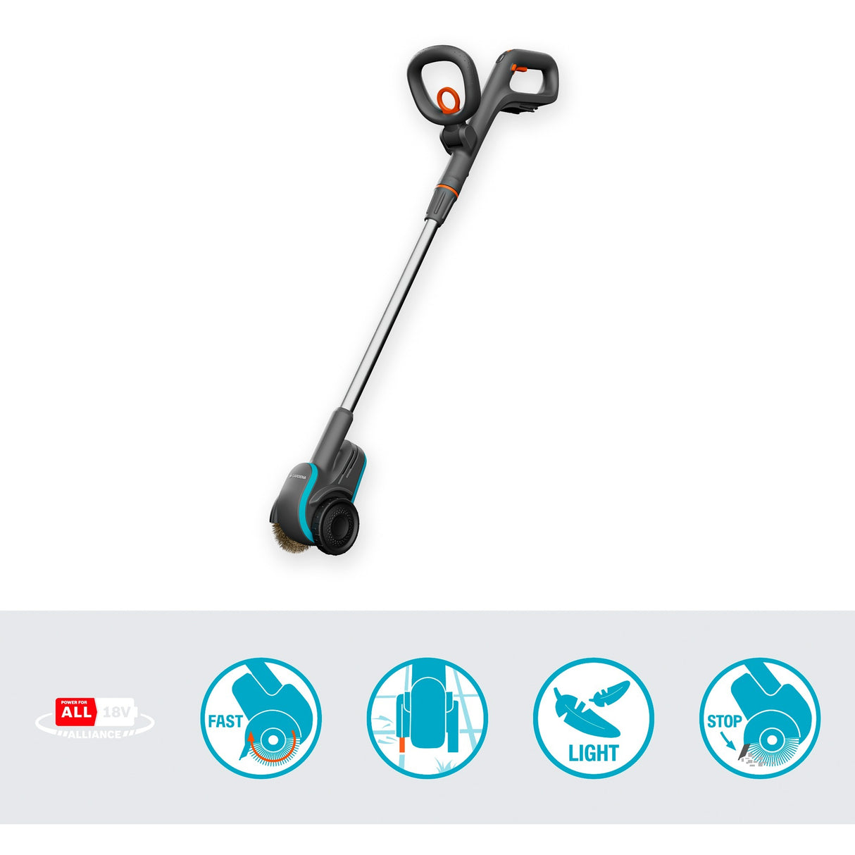 GARDENA EasyWeed accu-onkruidborstel 1800 18V P4A Solo