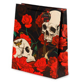 Schedel en rozen rode rozen- cadeautasje xl