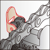 kettingpons 1 2'' x 3 32'' 1 2'' x 1 8'' staal
