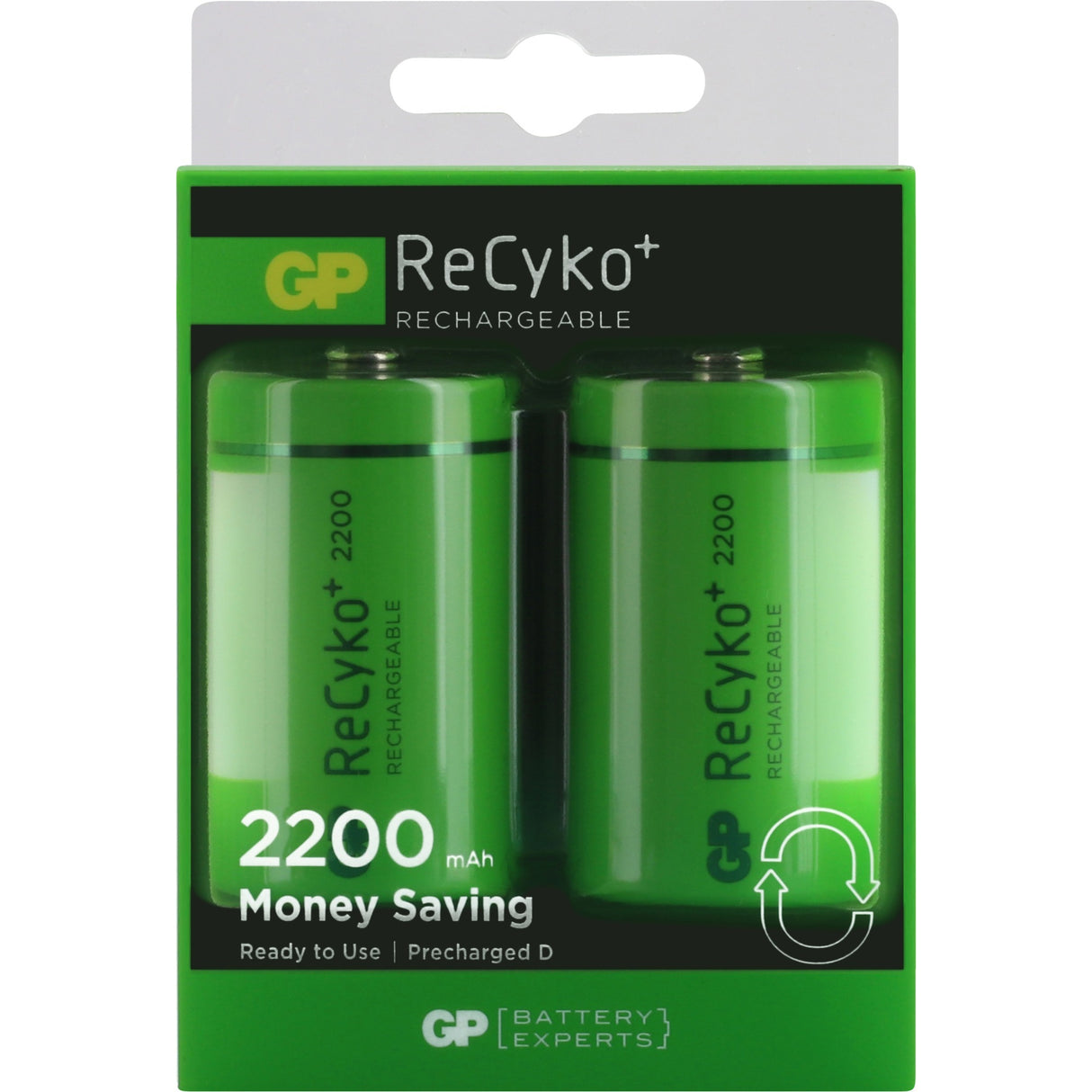 GP Batteries ReCyko+ D 2200 2 oplaadbare batterijen