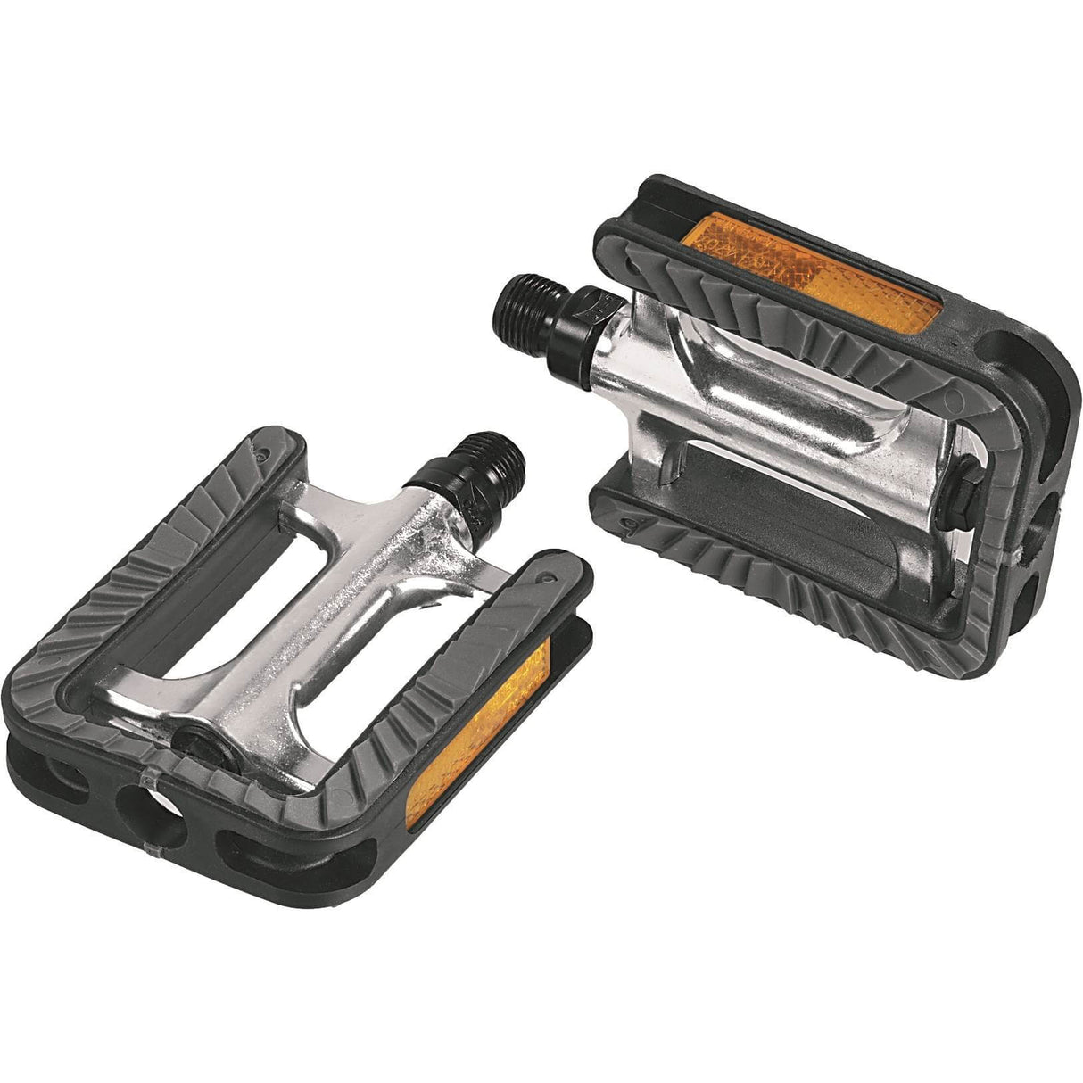 Ergotec Pedaalset 191 anti-slip met industrielagers zilver zwart