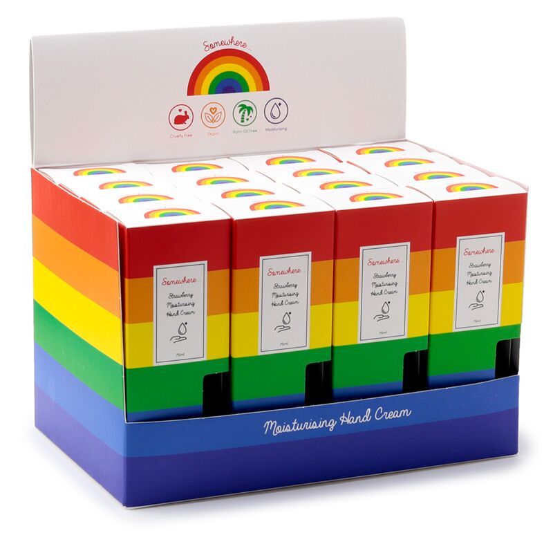 Somewhere regenboog handcreme 75ml - aardbei