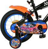 Hot wheels kinderfiets - jongens - 14 inch - zwart - twee handremmen