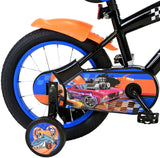 Hot wheels kinderfiets - jongens - 14 inch - zwart oranje blauw