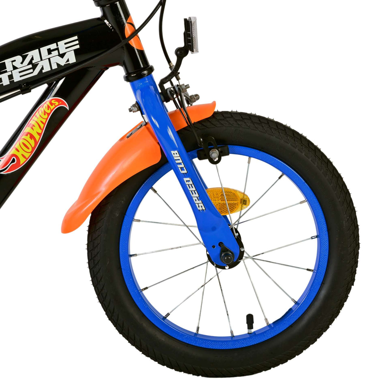 Hot wheels kinderfiets - jongens - 14 inch - zwart - twee handremmen