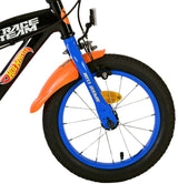 Hot wheels kinderfiets - jongens - 14 inch - zwart - twee handremmen