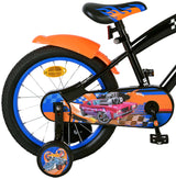 Hot wheels 16 inch fiets zwart oranje blauw 31656