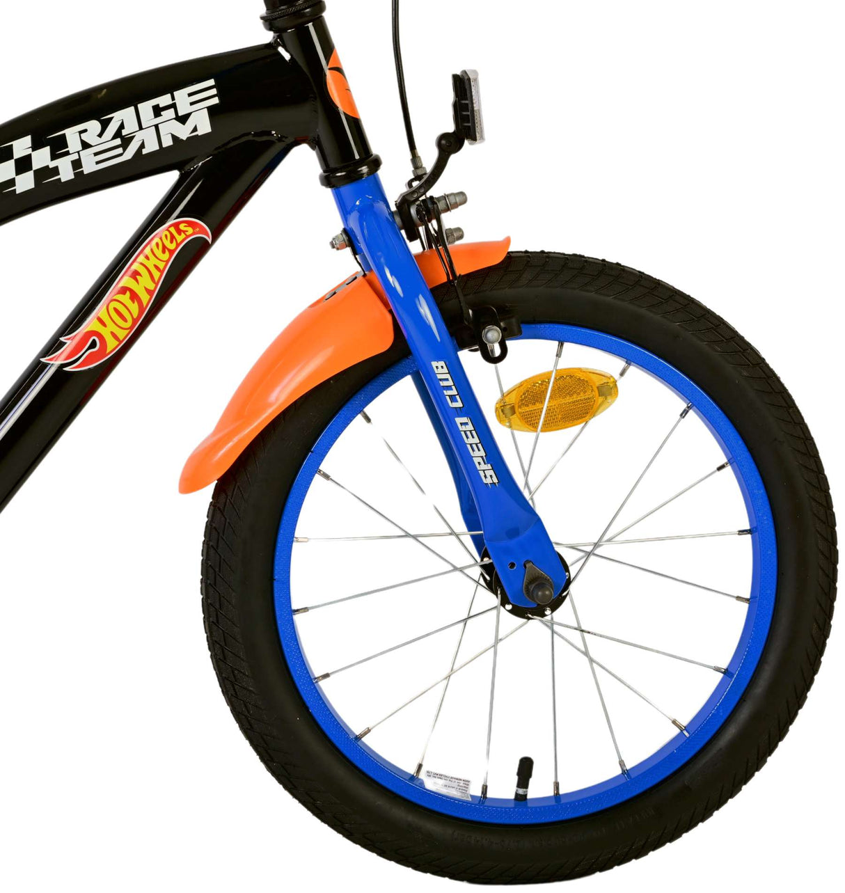 Hot wheels 16 inch fiets zwart oranje blauw 31656