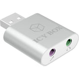 ICY BOX IB-AC527 USB naar audio en microfoon adapter