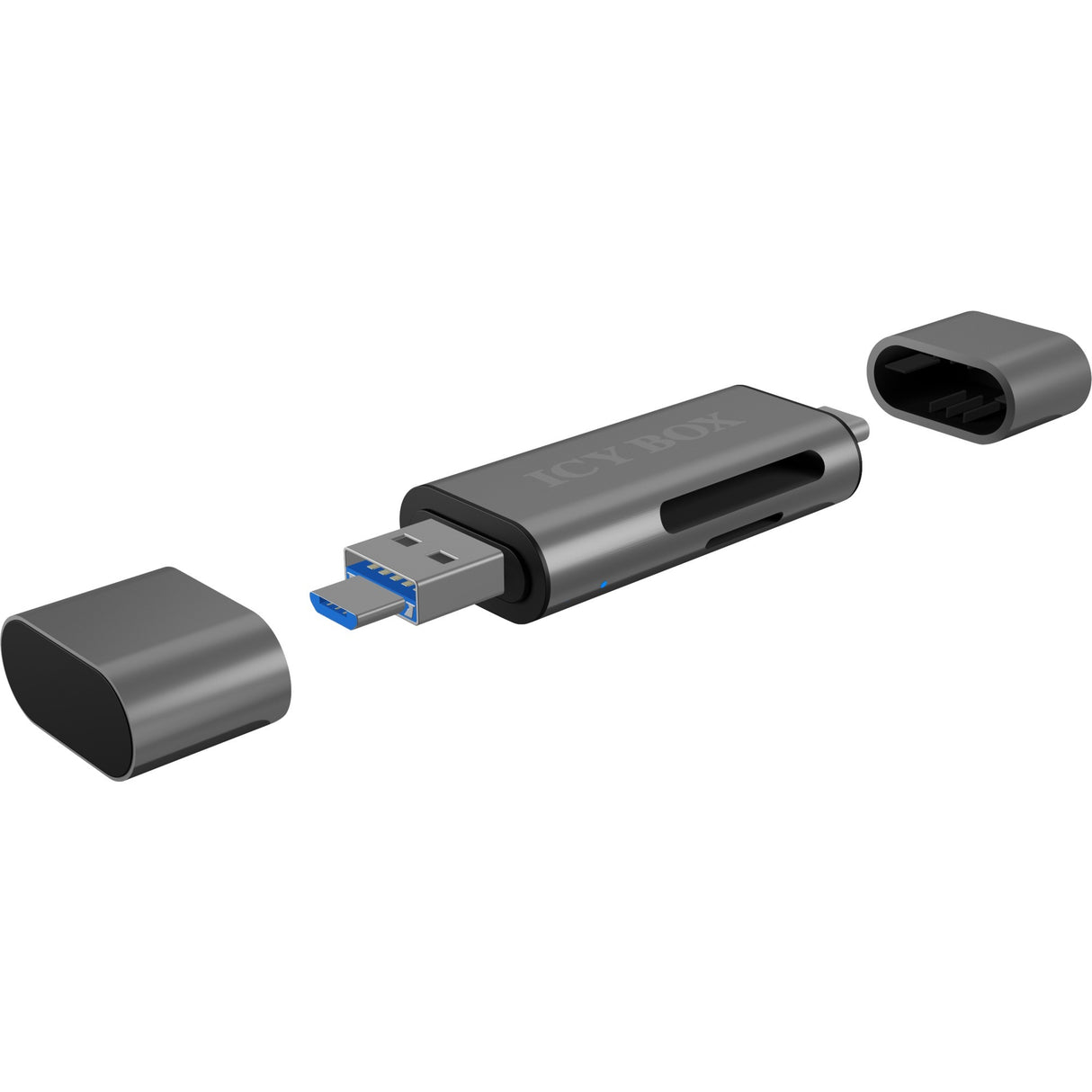 ICY BOX IB-CR200-C Externe cardreader met multi-USB connec