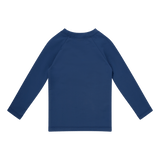 Zuivere tonen | donkerblauw uv zwemshirt met lange mouwen