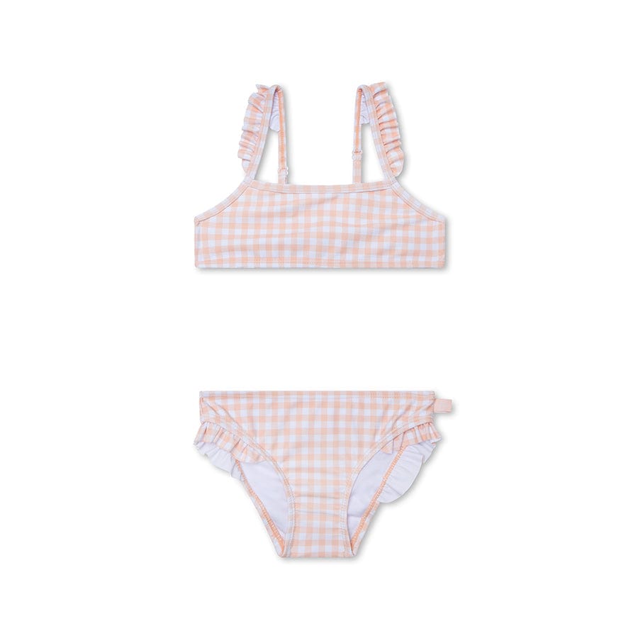 Sunset grid | oranje wit meisjes uv bikini