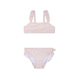 Sunset grid | oranje wit meisjes uv bikini
