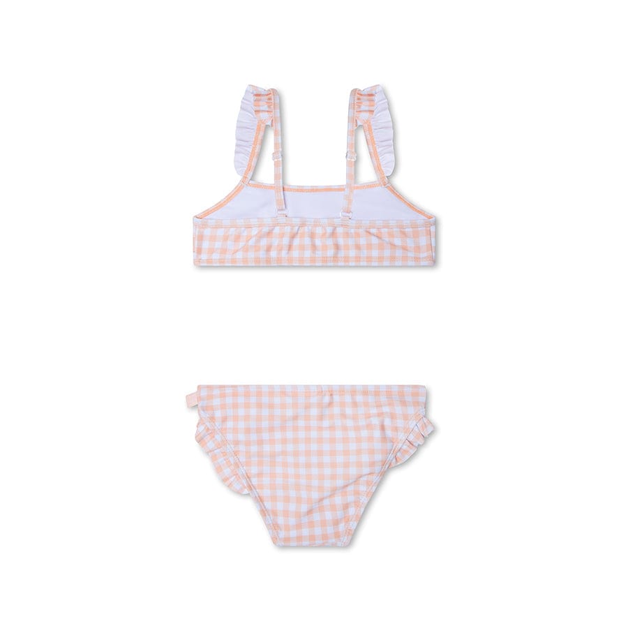 Sunset grid | oranje wit meisjes uv bikini