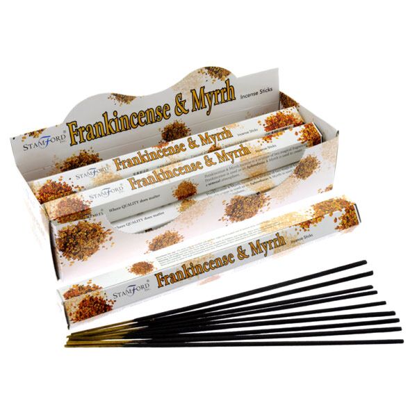 37112 frankincense mirre - stamford premium hex wierook stokjes
