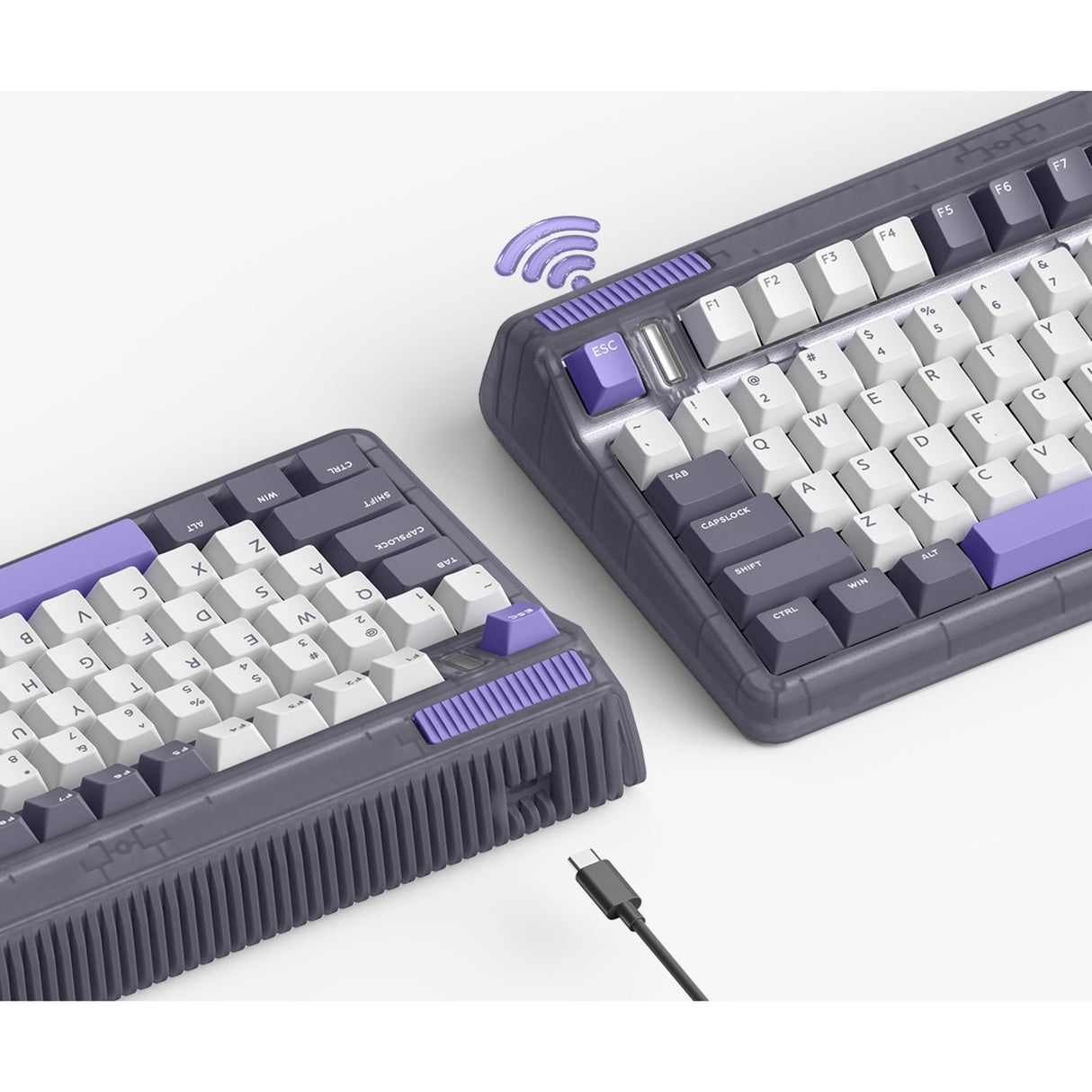 Iqunix og80 lavandin wireless mechanical keyboard