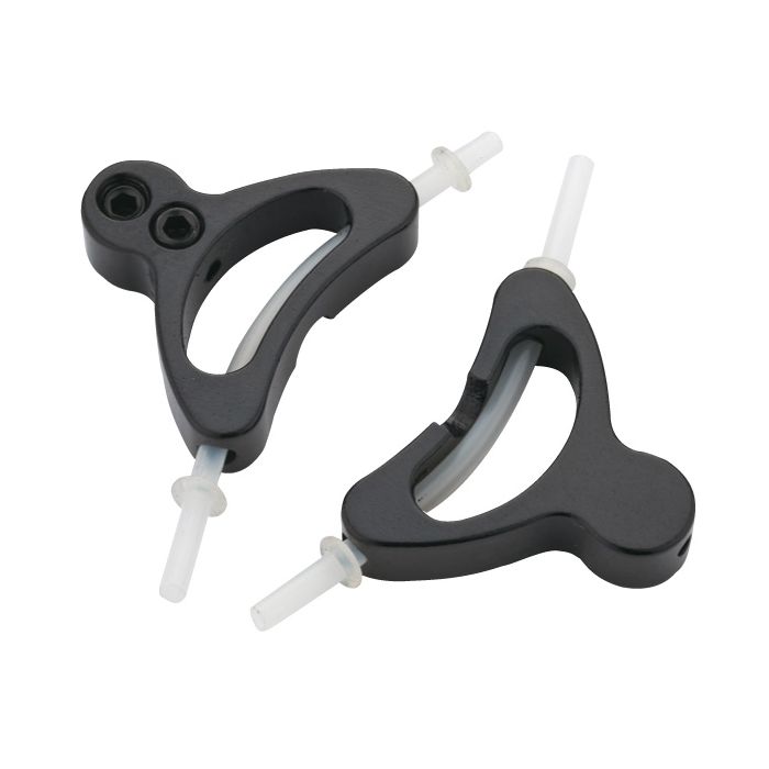 Jagwire alloy straddle cable carrier with liner (2pcs) - black