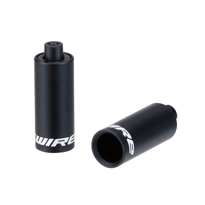 Jagwire end caps hooded - 4,5mm shift (braided) - alloy (30pcs) - black