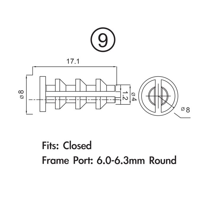 Jagwire frame plug pack - 4mm derailleur housing (10pcs)