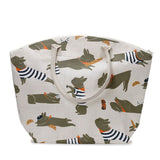 Bertrand de franse bulldog jute strandtas