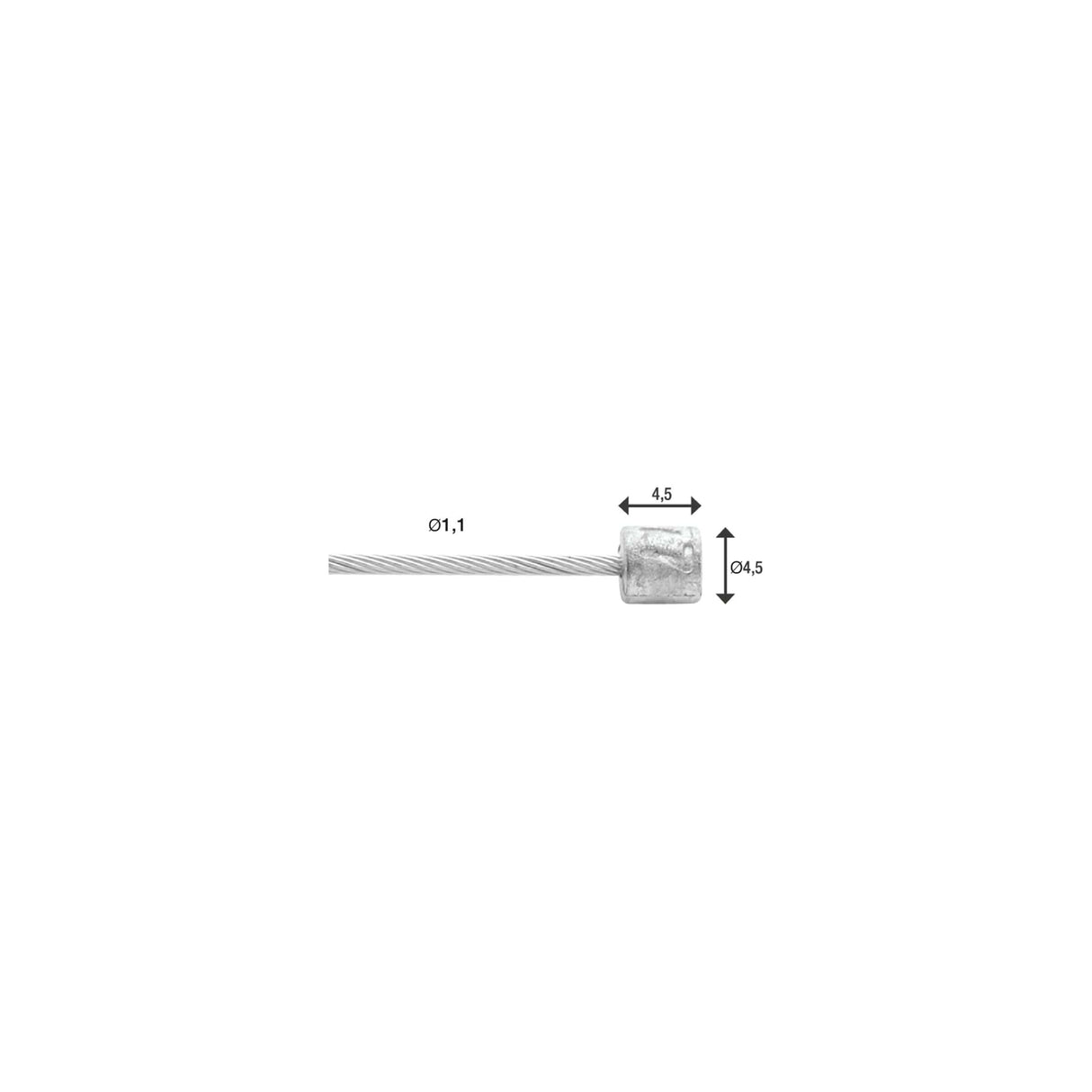 Elvedes schakel binnenk 2250mm RVS N-nip. 6472RVS-SHIM-49-SL