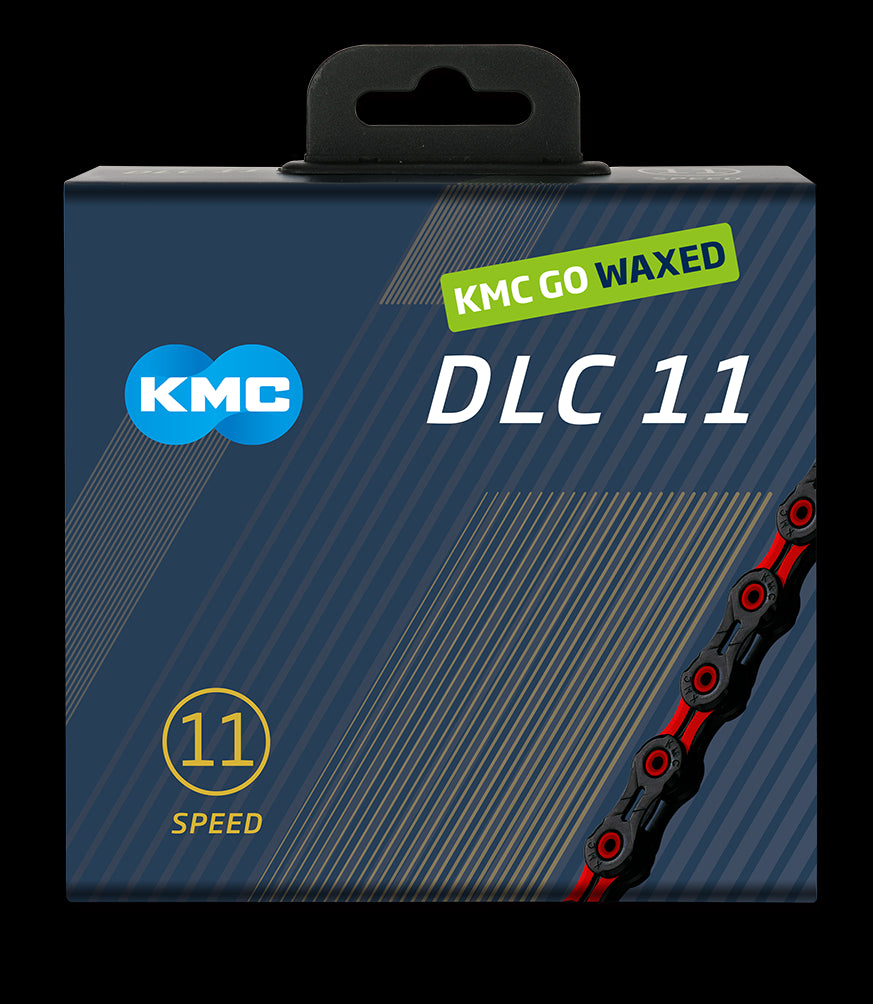 Kmc ketting dlc11 black red 118s waxed