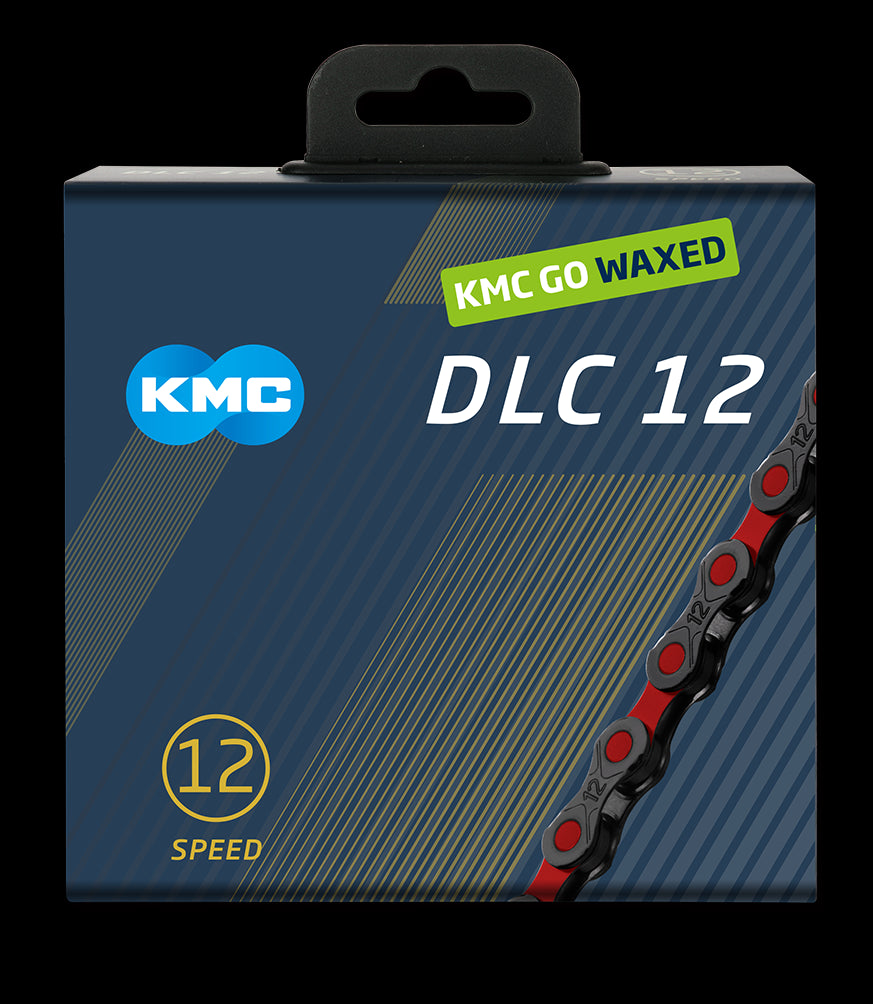 Kmc ketting dlc12 black red 126s waxed
