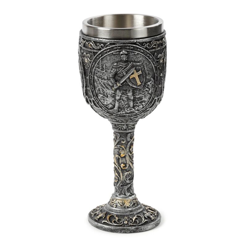 Decoratieve middeleeuwse ridder kasteel kelk