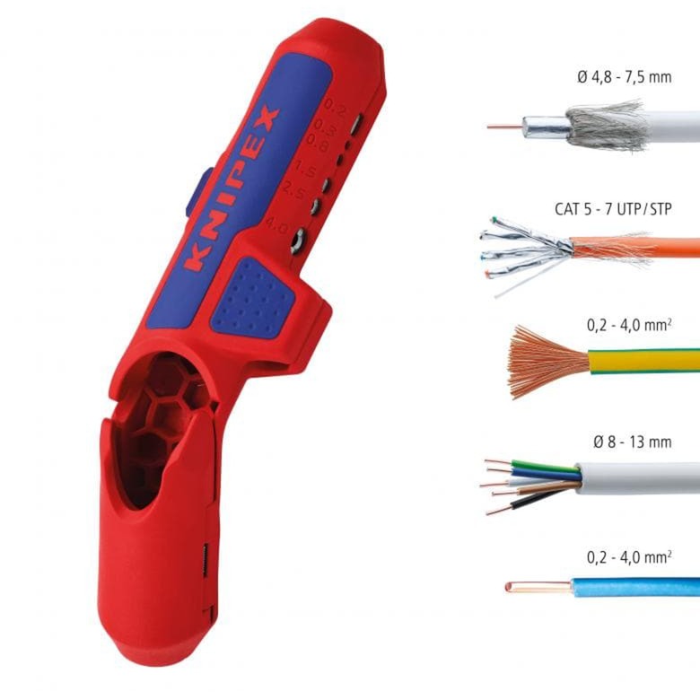 KNIPEX Ergostrip universeel ontmantelingsgereedschap 16 9