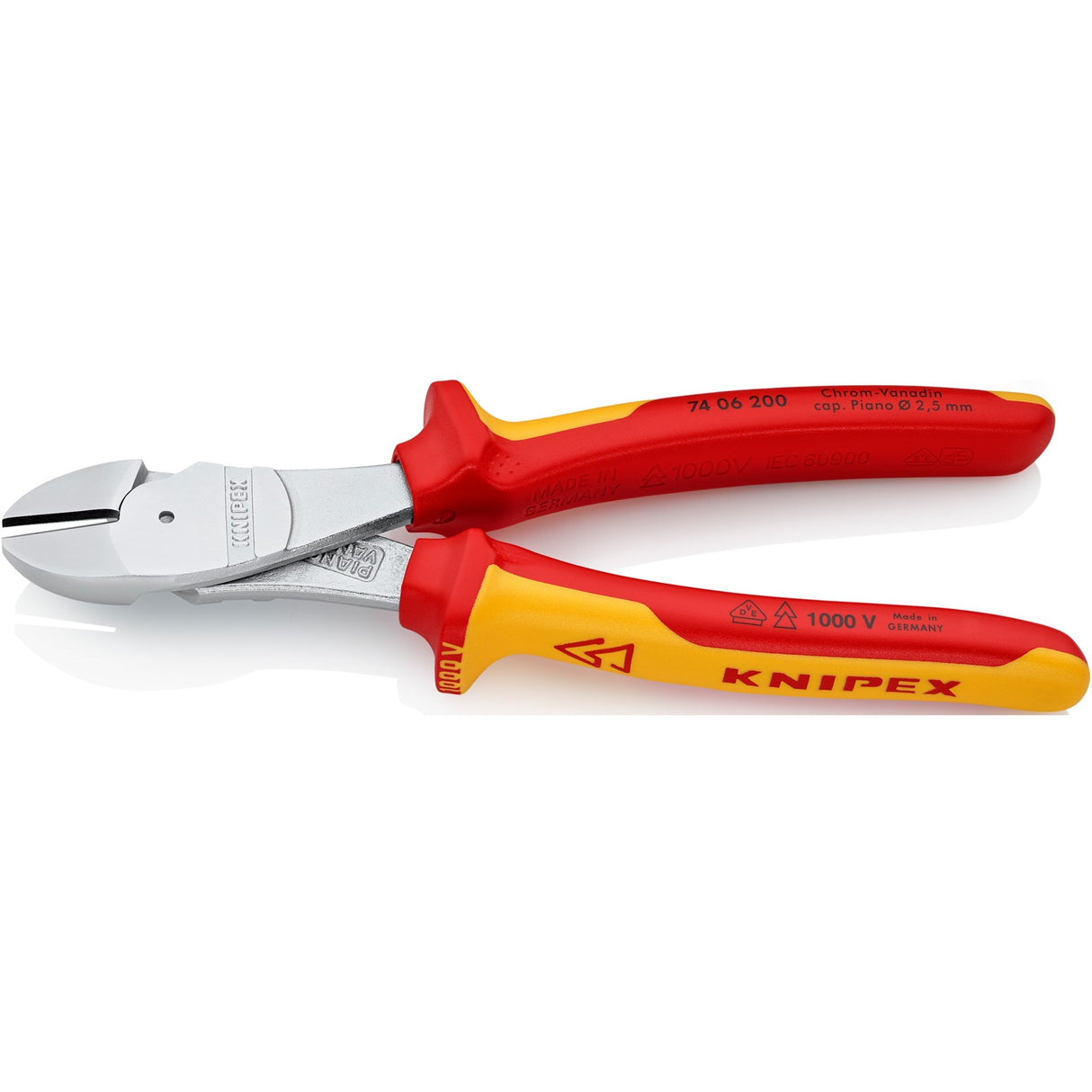 KNIPEX Kracht-zijsnijtang VDE 7406200