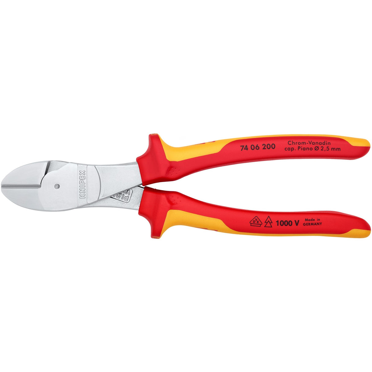 KNIPEX Kracht-zijsnijtang VDE 7406200