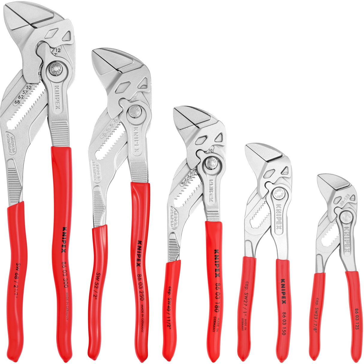 KNIPEX Sleuteltangenset 00 19 55 S4, 5-delig