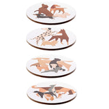 Barks hond set 4 onderzetters
