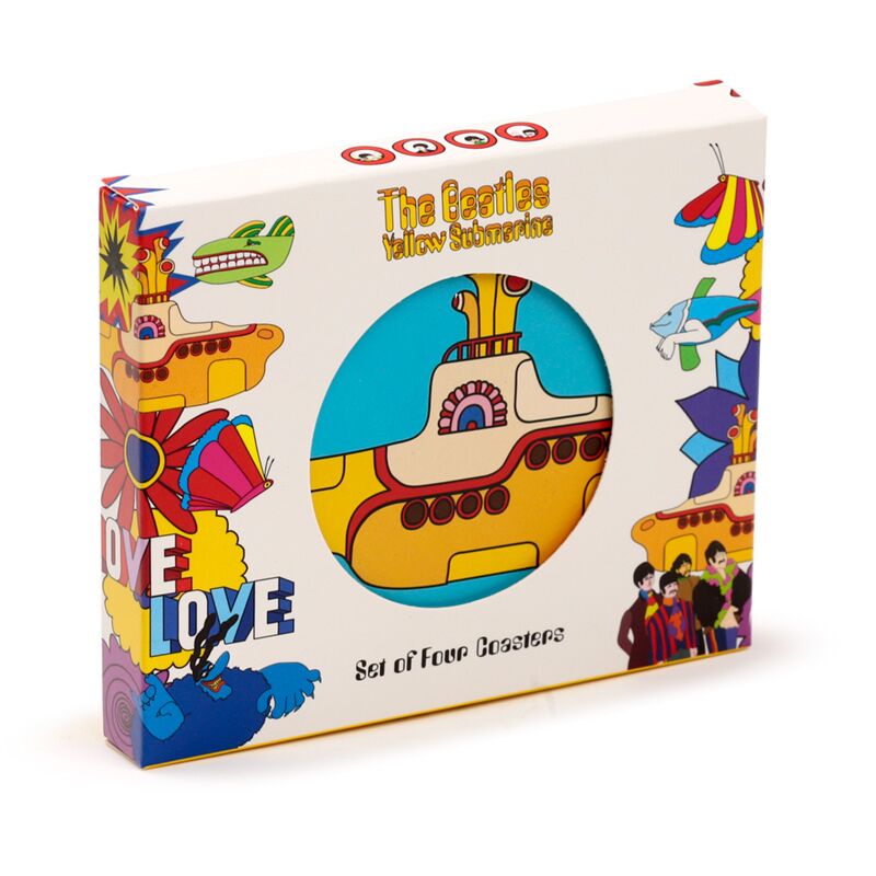 The beatles yellow submarine set 4 onderzetterss