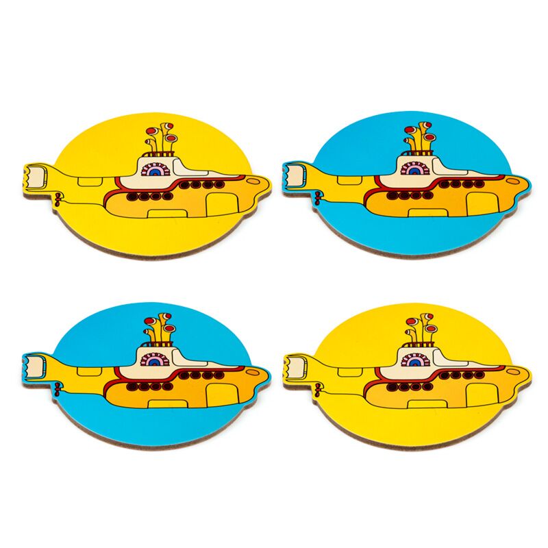 The beatles yellow submarine set 4 onderzetterss