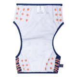 Vibrant stripes | blauw oranje wasbare zwemluier