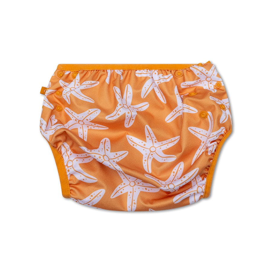 Seastar | oranje wasbare zwemluier
