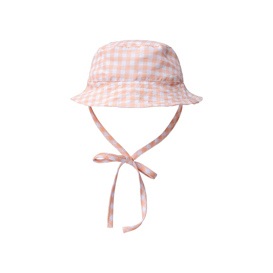 Sunset grid | oranje witte uv zonnehoed