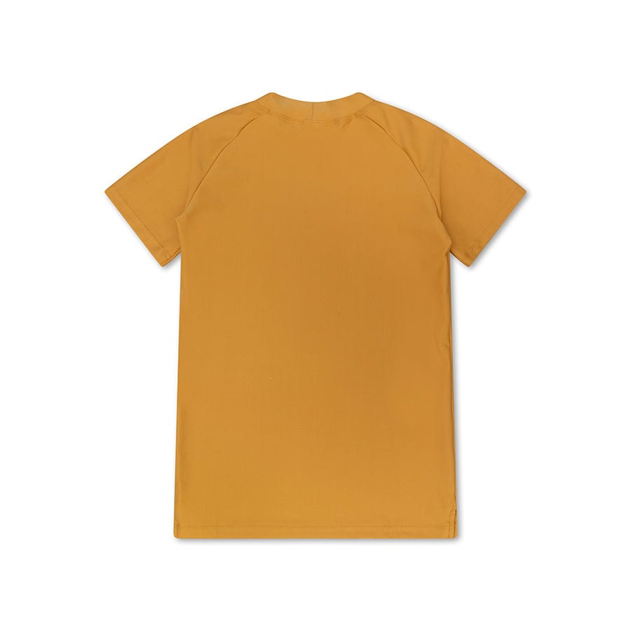Zuivere tonen | uv zwemshirt met gele korte mouwen