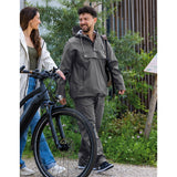 Mirage regenjas rainfall closed jacket - maat l - gemaakt van polyester soft touch - earl grey