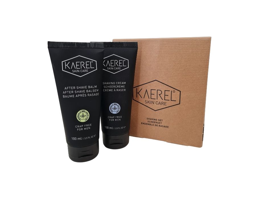 Kaerel skin care scheerset: scheercrème + after shave balsem