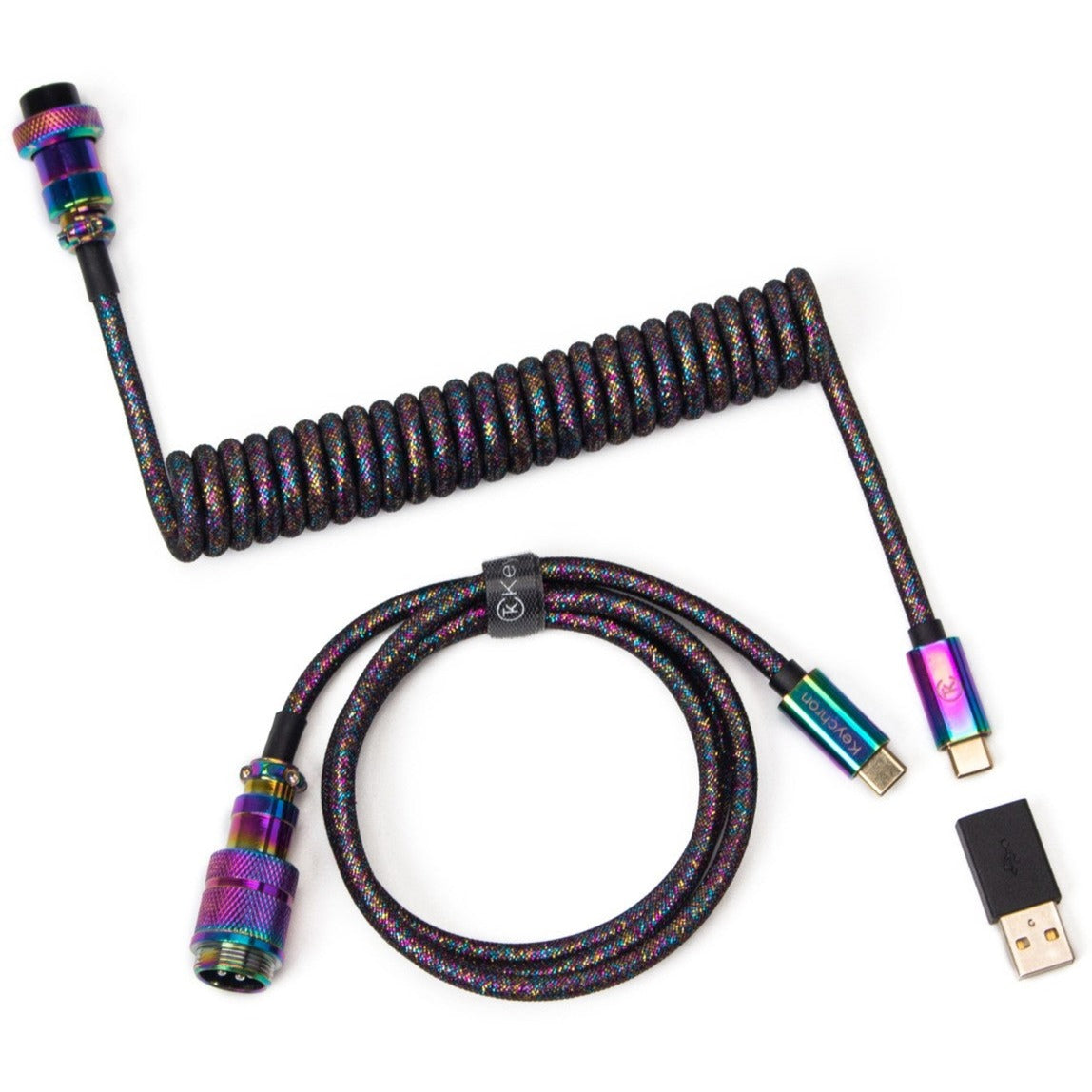 Keychron premium coiled aviator cable usb-c 3.2 gen 1