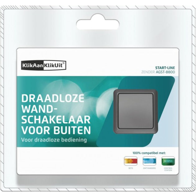 KlikAanKlikUit AGST-8800 Draadloze Buiten Wandschakelaar